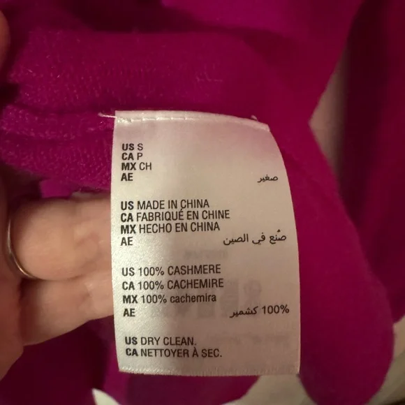 Cashmere Charter Club Luxury 100% cashmere drape front cardigan pink small - Picture 4 of 4